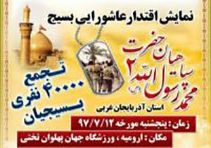 حضور جامعه ورزش و جوانان آذربایجان غربی در تجمع 40000نفری بسیجیان