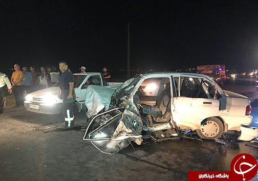 ۸ کشته و مصدوم در برخورد رخ به رخ پژو و پراید