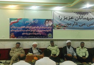 دیدار فرماندهان و کارکنان انتظامی با نماینده، ولی فقیه در سیستان وبلوچستان