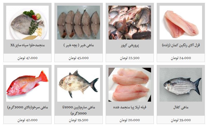 قیمت انواع ماهی در میادین میوه و تره بار