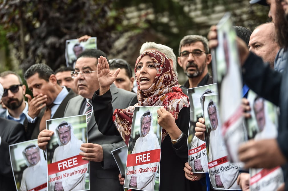 تصاویر روز: از اعتراض به ناپدید شدن جمال خاشقچی تا رزمایش سربازان انگلیسی در عمان