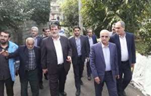 نجار برای بازدیداز مناطق سیل زده وارد گیلان شد