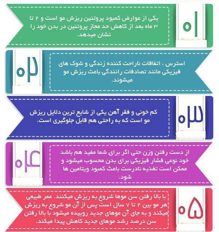 علل ریزش مو در افراد چیست؟+اینفوگرافیک