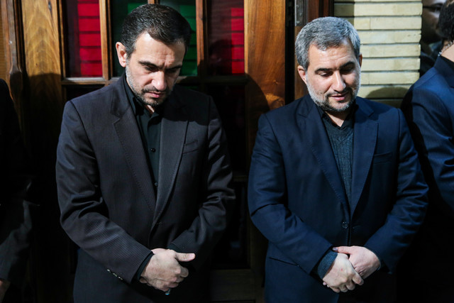 مراسم تشییع پیکر والده برادران اسماعیلی با حضور قالیباف و واعظی