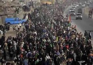 برپایی مواکب در مسیر منتهی به مرز شلمچه