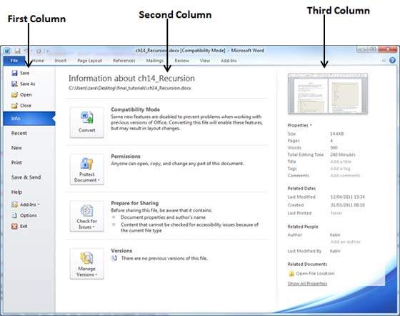 معرفی منوی زیرین مایکروسافت ورد (Microsoft Word) +آموزش تصویری