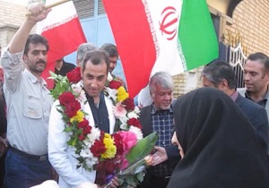 مراسم استقبال از قهرمان تیم ملی گلبان در کاشان + فیلم