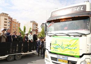 بدرقه کاروان خادمین زائران اربعین در شهرکرد
