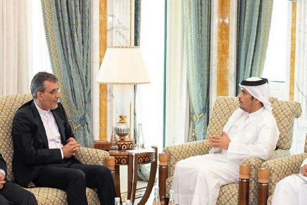 دیدار جابری انصاری با وزیر امور خارجه قطر