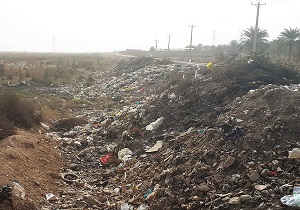 محلی برای تخلیه زباله در "اسلام‌آباد" بندرعباس + فیلم