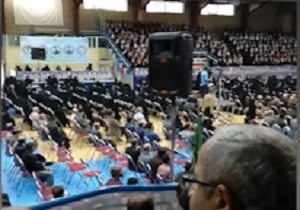 مراسم یادواره شهدا در ورزشگاه یادگار امام قزوین + فیلم