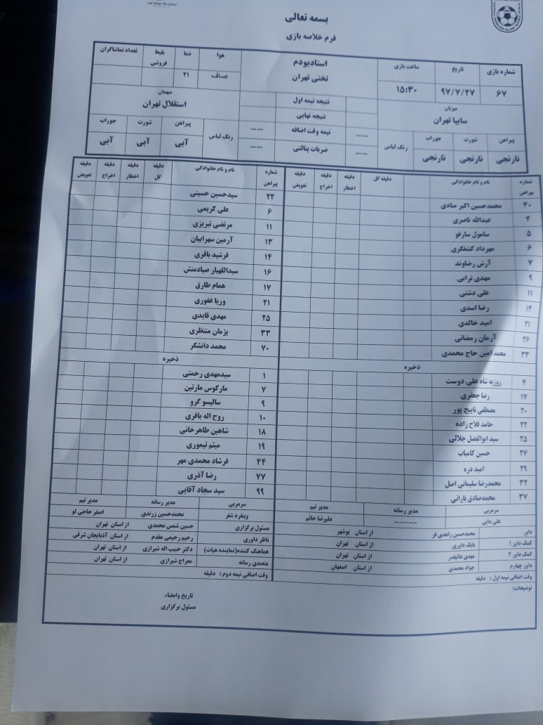 سایپا ۰ - ۰ استقلال تهران / گزارش لحظه به لحظه