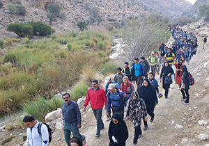 کوهنوردی در منطقه گردشگری تنگ مجد فسا