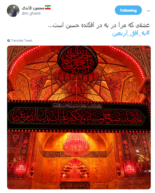 عشقی که مرا در به در افکنده حسین است +تصاویر