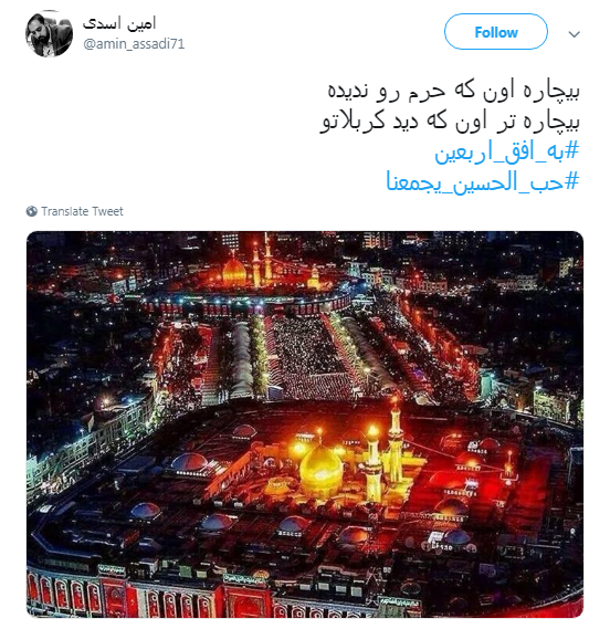 عشقی که مرا در به در افکنده حسین است +تصاویر