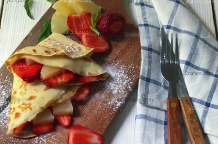 روش تهیه کرپ میوه&zwnj;ای
