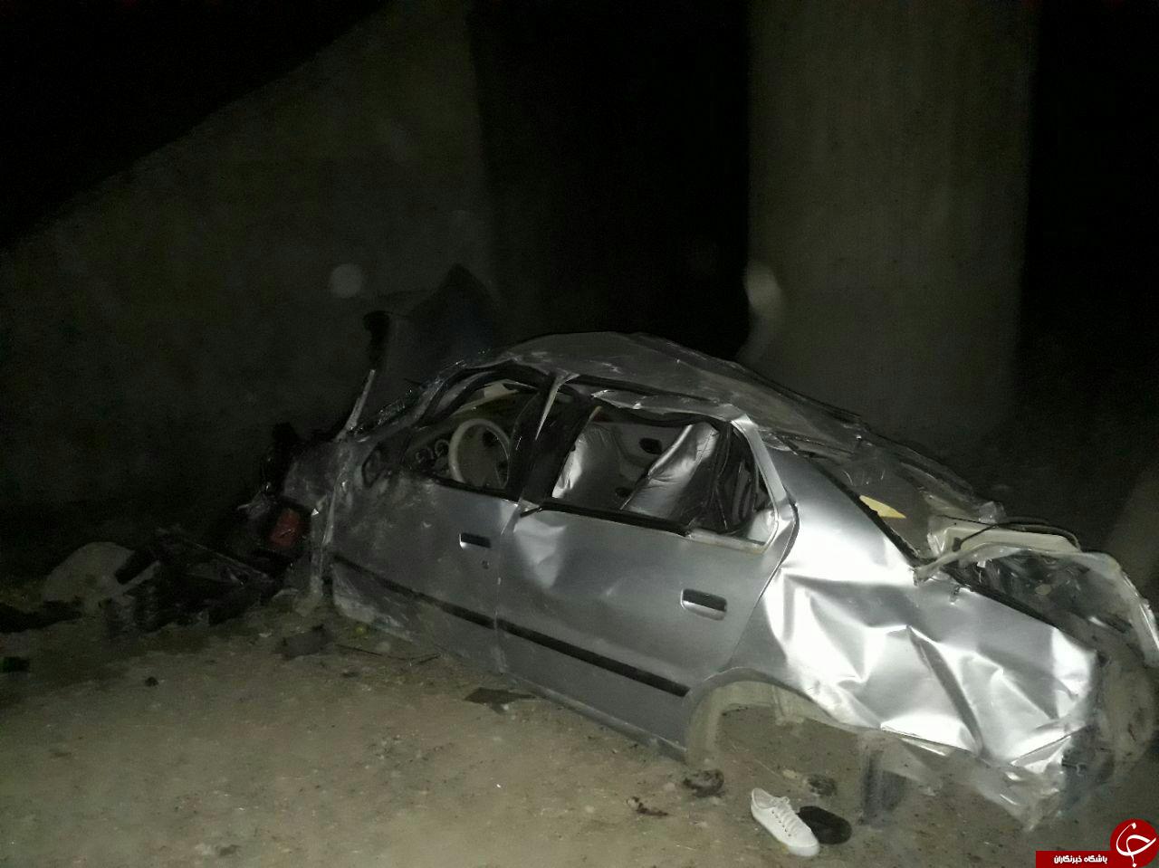 بی&zwnj;احتیاطی راننده سمند حادثه آفرید + تصاویر