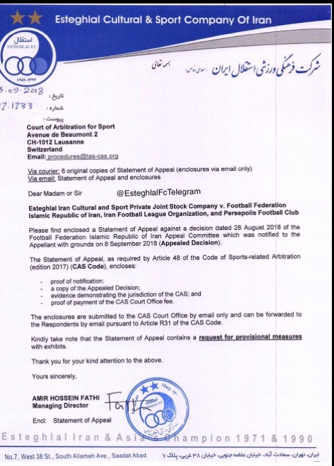 دعوای بین المللی استقلال و پرسپولیس امروز کلید خورد/ آخرین وضعیت مصدومان استقلال از زبان نوروزى
