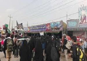 اسکان زوار اربعین در مواکب در پی بارش باران