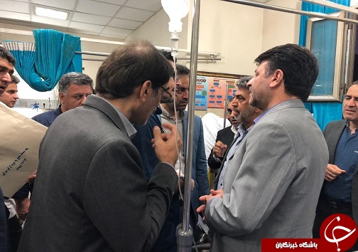 بازدید رئیس دانشگاه علوم پزشکی اهواز و مدیرکل هلال احمر خوزستان از روند درمان دانش آموزان حادثه دیده لالی