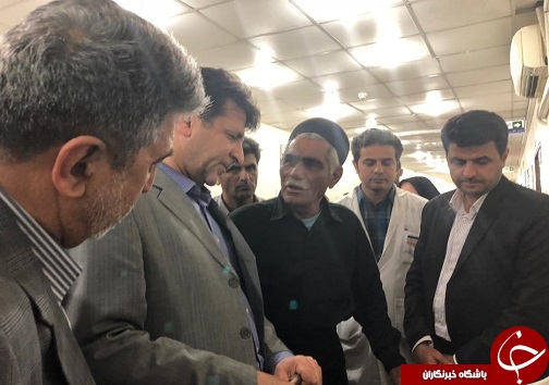 بازدید رئیس دانشگاه علوم پزشکی اهواز و مدیرکل هلال احمر خوزستان از روند درمان دانش آموزان حادثه دیده لالی