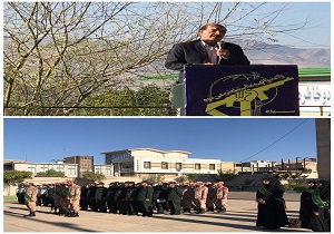 برگزاری صبحگاه مشترک نیروهای نظامی و انتظامی شهرستان صحنه