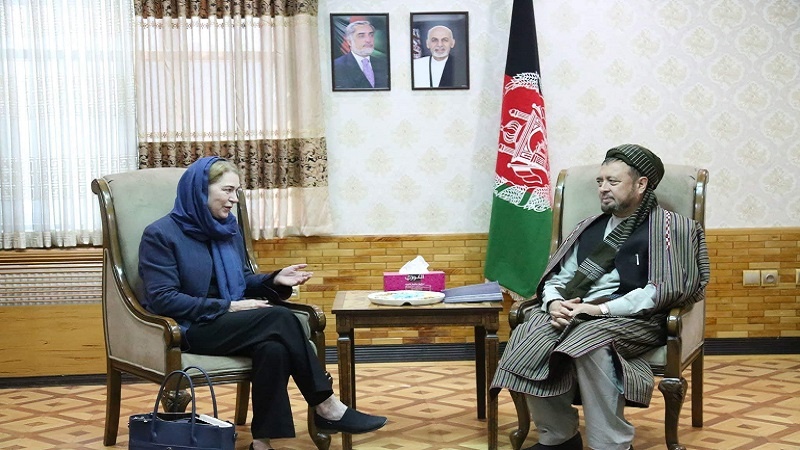 دیدار محقق با سرپرست دفتر نمایندگی سازمان ملل در افغانستان