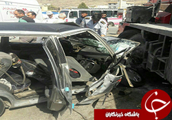 برخورد سه خودرو در محور ماهیدشت به کرمانشاه