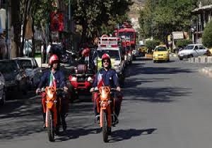 برگزاری رژه ناوگان خودرویی آتش نشانی سنندج