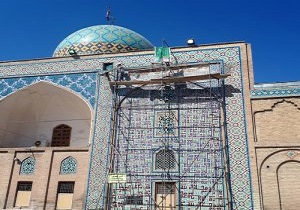 روند مرمت آستان مقدس امامزاده حسین (ع) به نیمه رسید