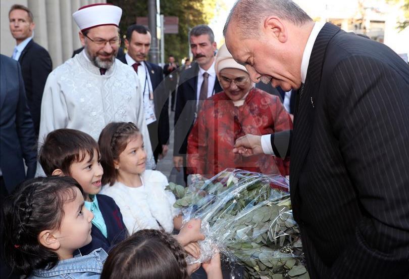 افتتاح مسجد اعظم کلن به دست اردوغان+ تصاویر