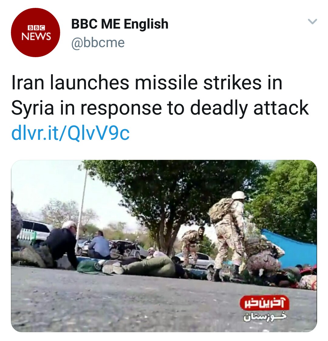 بازتاب حمله موشکی سپاه به مواضع طراحان حمله تروریستی اهواز بازتاب حمله موشکی سپاه به مواضع طراحان حمله تروریستی اهواز