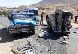 پنج مصدوم در برخورد نی‎سان با مزدا