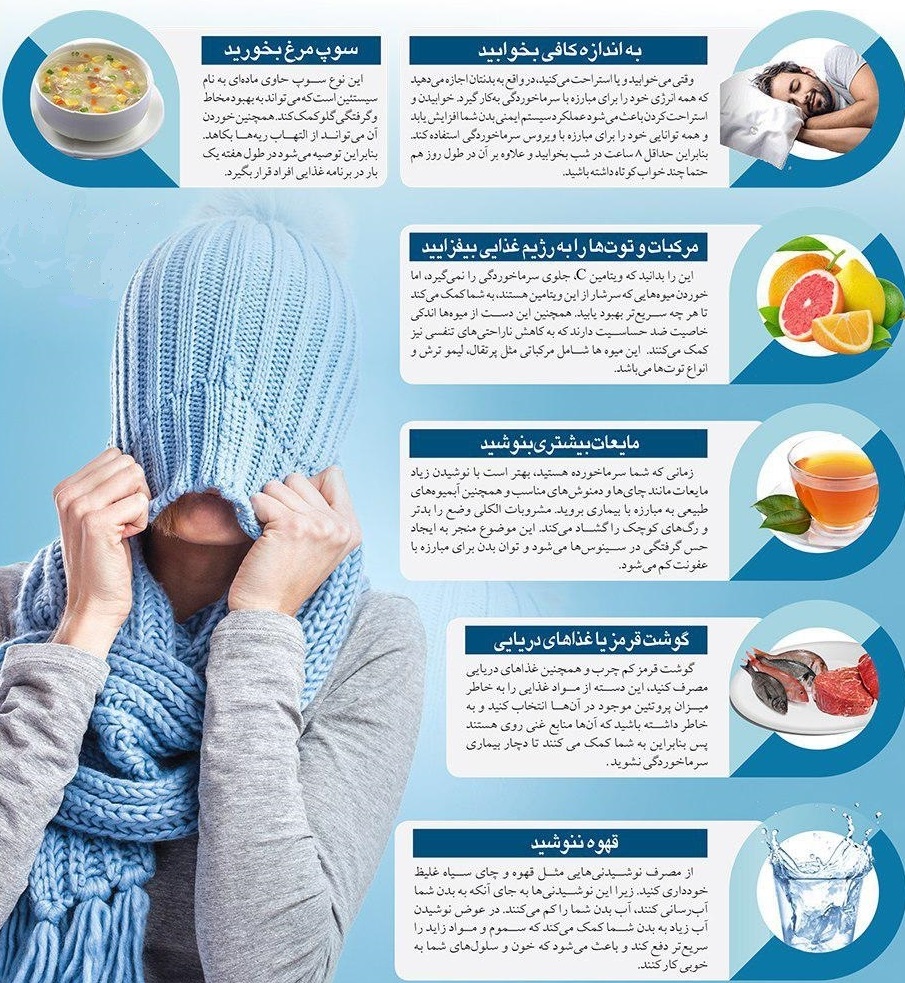 طول دوره سرماخوردگی را کاهش دهید + اینفوگرافی