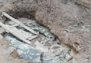 خطر نشست زمین در اثر ترکیدگی لوله آب + فیلم