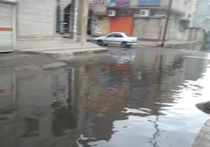 آبگرفتگی گسترده خیابان‌ها در اهواز + فیلم