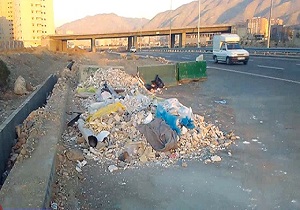 از نبود روشنایی تا تخلیه نخاله‌های ساختمانی در حاشیه اتوبان شهید همدانی + فیلم