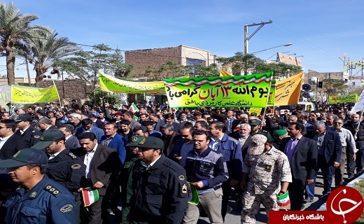 فریاد مرگ بر استکبار بر آسمان شهرستان&zwnj;های استان یزد طنین انداز شد+تصویر