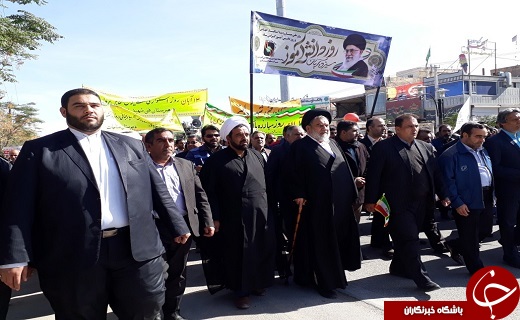 فریاد مرگ بر استکبار بر آسمان شهرستان&zwnj;های استان یزد طنین انداز شد+تصویر
