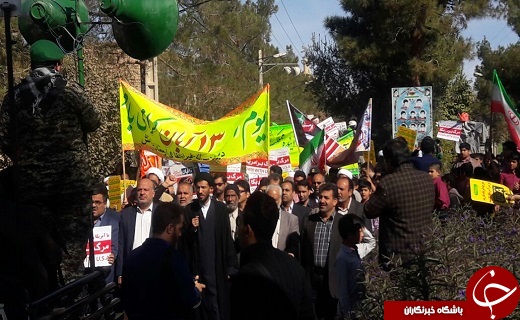 فریاد مرگ بر استکبار بر آسمان شهرستان&zwnj;های استان یزد طنین انداز شد+تصویر