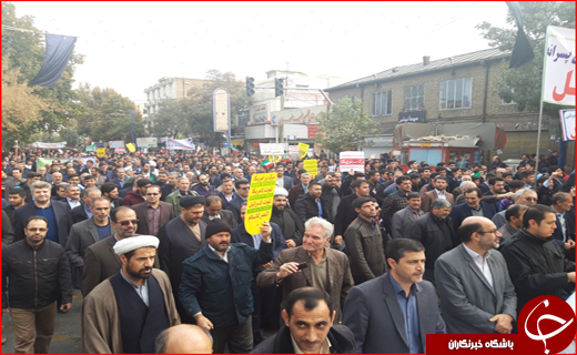 شعار مرگ بر آمریکا در آسمان آذربایجان غربی طنین انداز شد