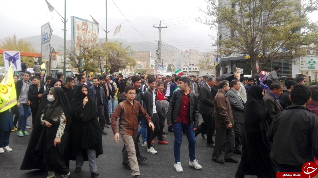 حضور حماسی مردم ایلام در راهپیمایی 13 آبان