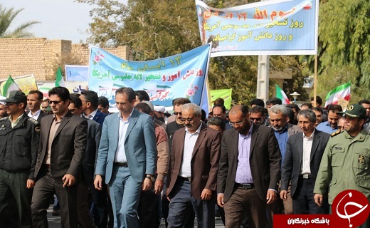 فریاد مرگ بر استکبار بر آسمان شهرستان&zwnj;های استان یزد طنین انداز شد+تصویر