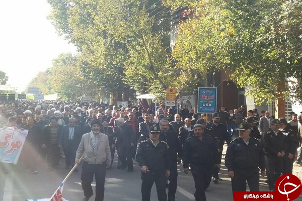 برگزاری راهپیمایی ۱۳ آبان در شهرستان خوی + تصاویر