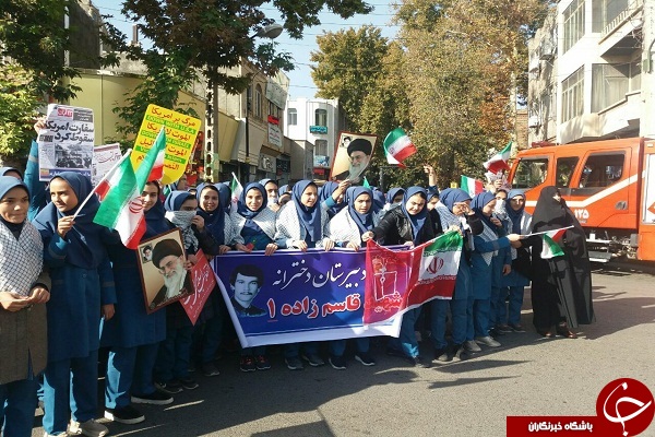 برگزاری راهپیمایی ۱۳ آبان در شهرستان خوی + تصاویر