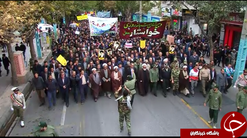 حضور باشکوه مردم استان آذربایجان شرقی در راهپیمایی یوم الله ۱۳ آبان