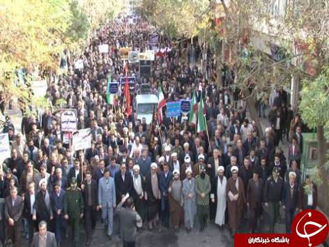 حضور باشکوه مردم استان آذربایجان شرقی در راهپیمایی یوم الله ۱۳ آبان