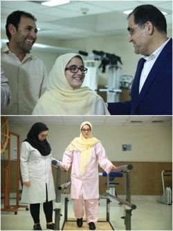 عیادت مجدد وزیر بهداشت از دختر فداکار سرپل ذهابی