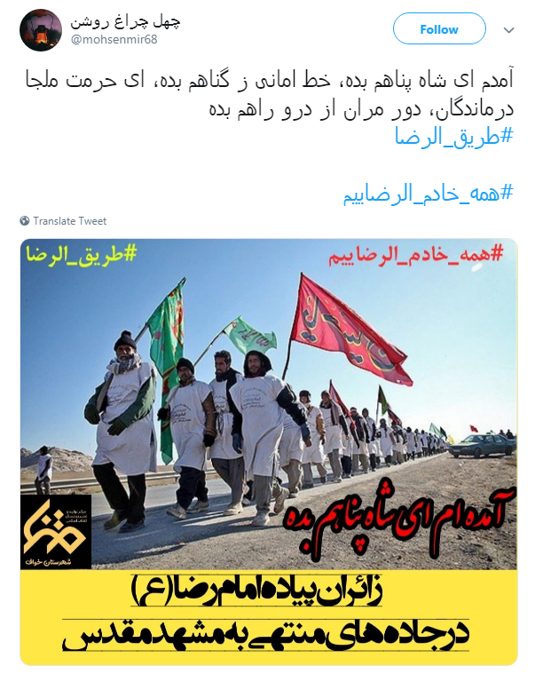 در طریق امام رضا(ع) #همه_خادم_الرضاییم +تصاویر