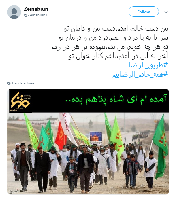 در طریق امام رضا(ع) #همه_خادم_الرضاییم +تصاویر